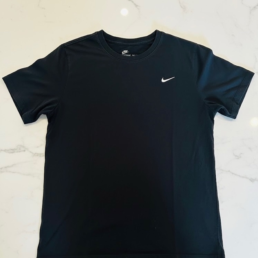 Solid Black Nike Basic Tee